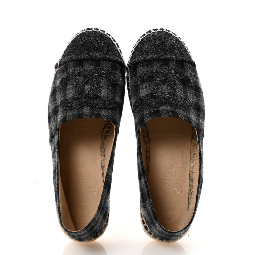 Flannel CC Espadrilles 36 Dark Grey Black