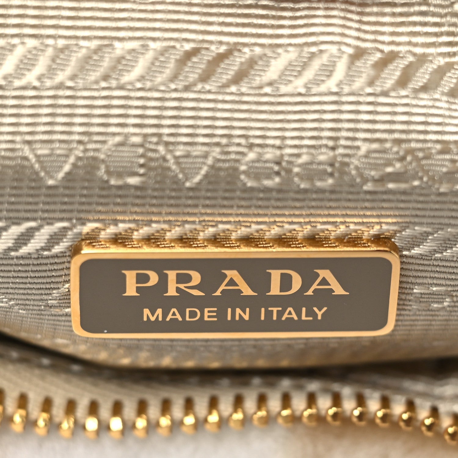 Prada Shearling Symbole Mini Triangle Bag Ecru White