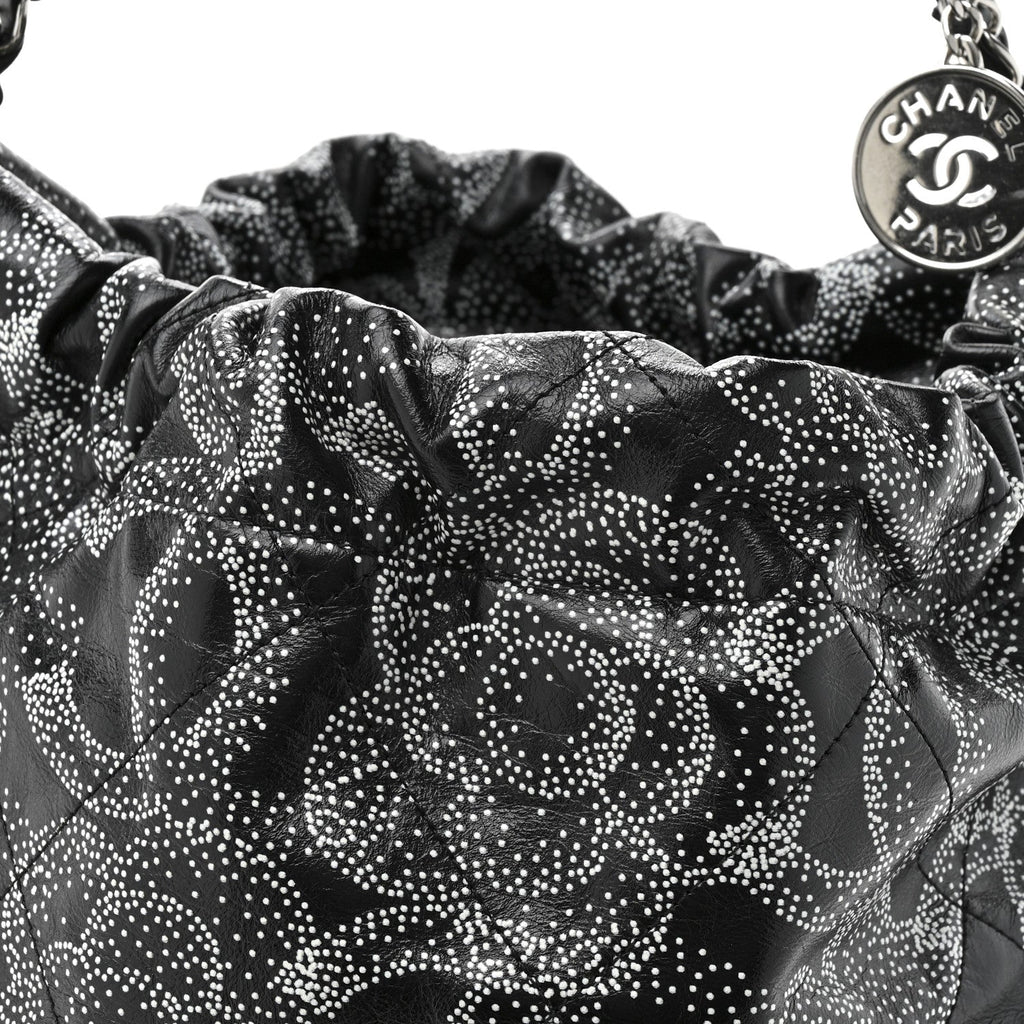 Chanel Printed Calfskin Quilted Chanel 22 Black