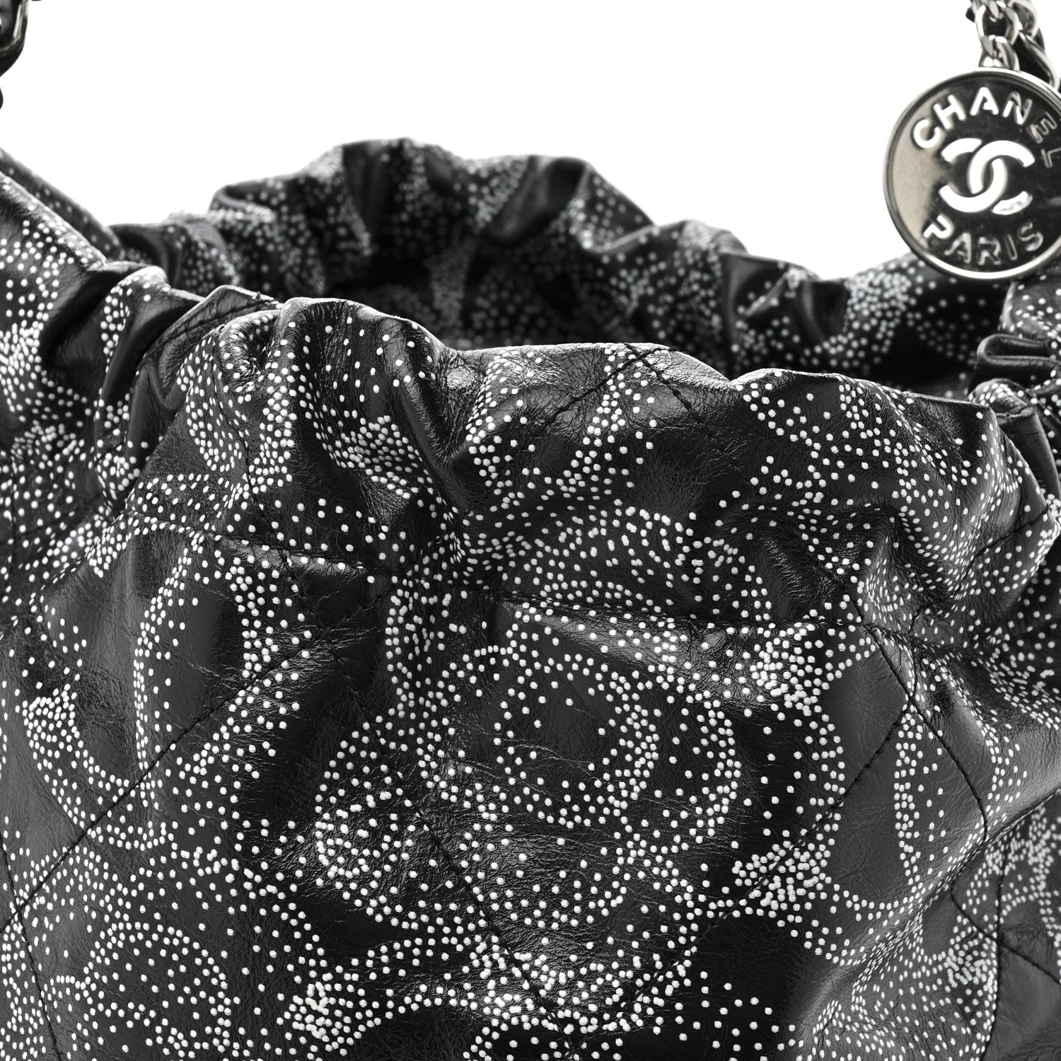 Chanel Printed Calfskin Quilted Chanel 22 Black