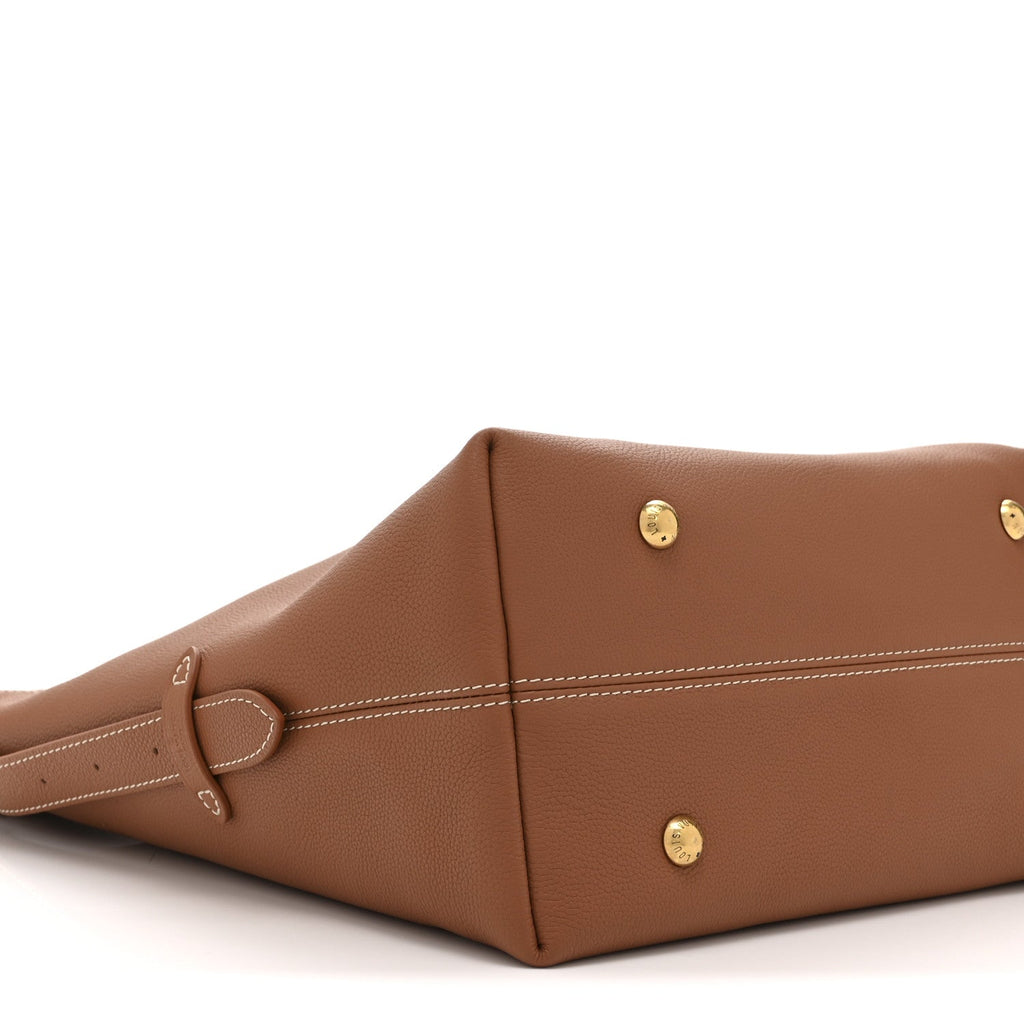 Louis Vuitton Grained Calfskin Low Key Hobo MM Cognac