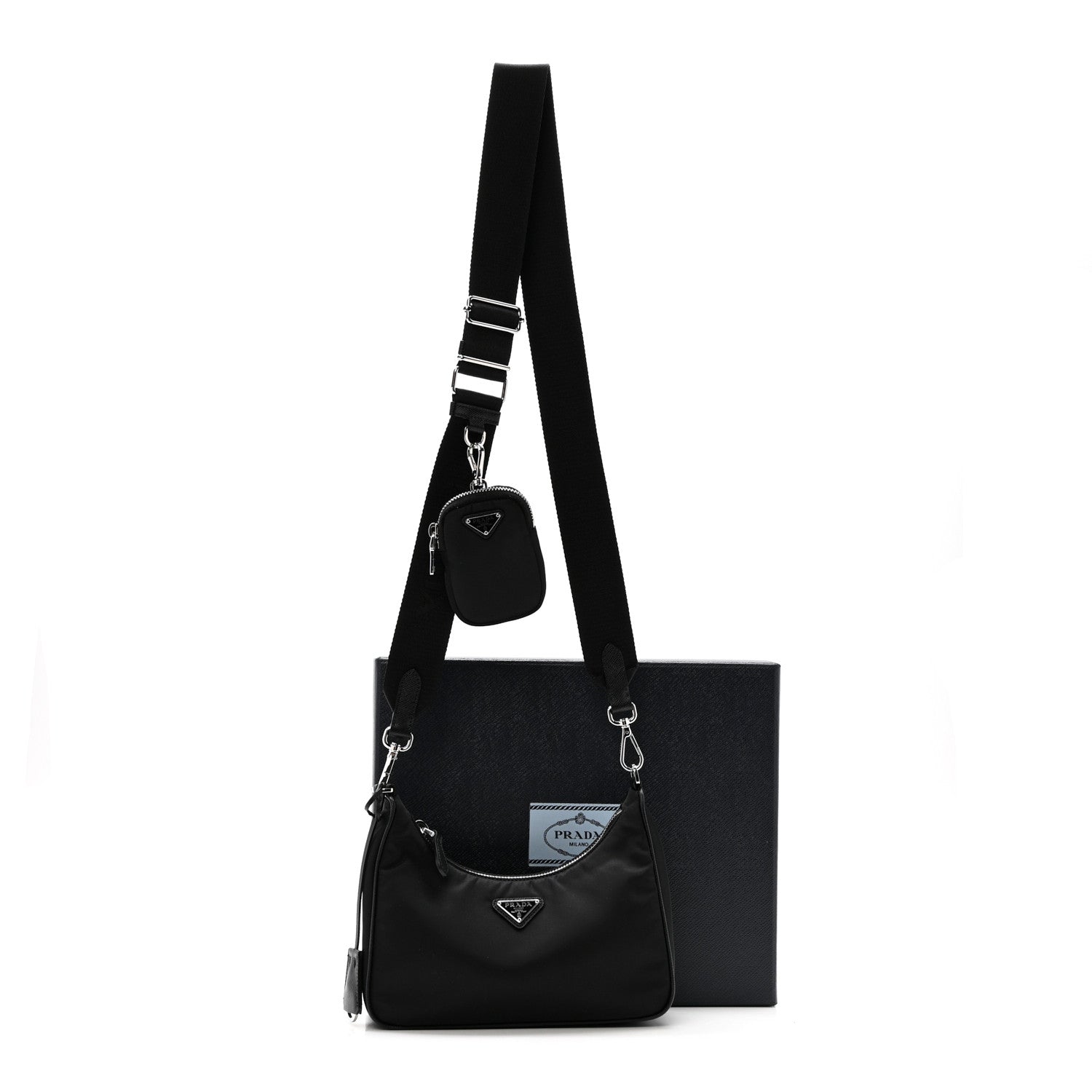 Prada Re-Nylon Saffiano Re-Edition 2005 Shoulder Bag Black