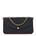 Louis Vuitton Empreinte Pochette Felicie Chain Wallet Marine Rouge