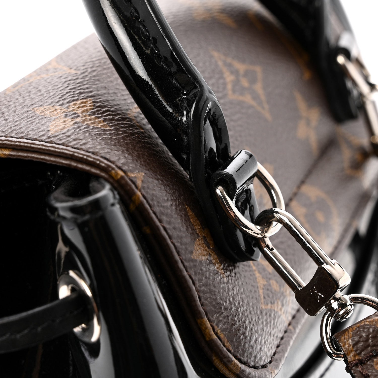 Louis Vuitton Patent Monogram Hot Springs Backpack Black