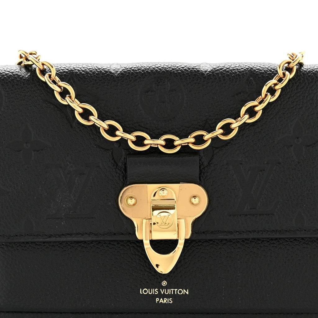Louis Vuitton Empreinte Vavin Chain Wallet Black