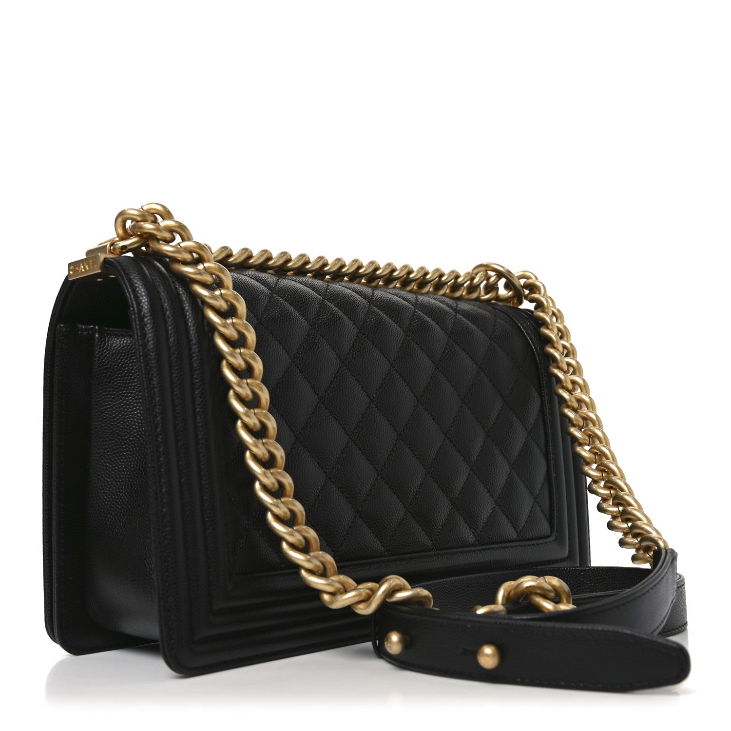 Chanel Caviar Quilted Medium Boy Flap Black