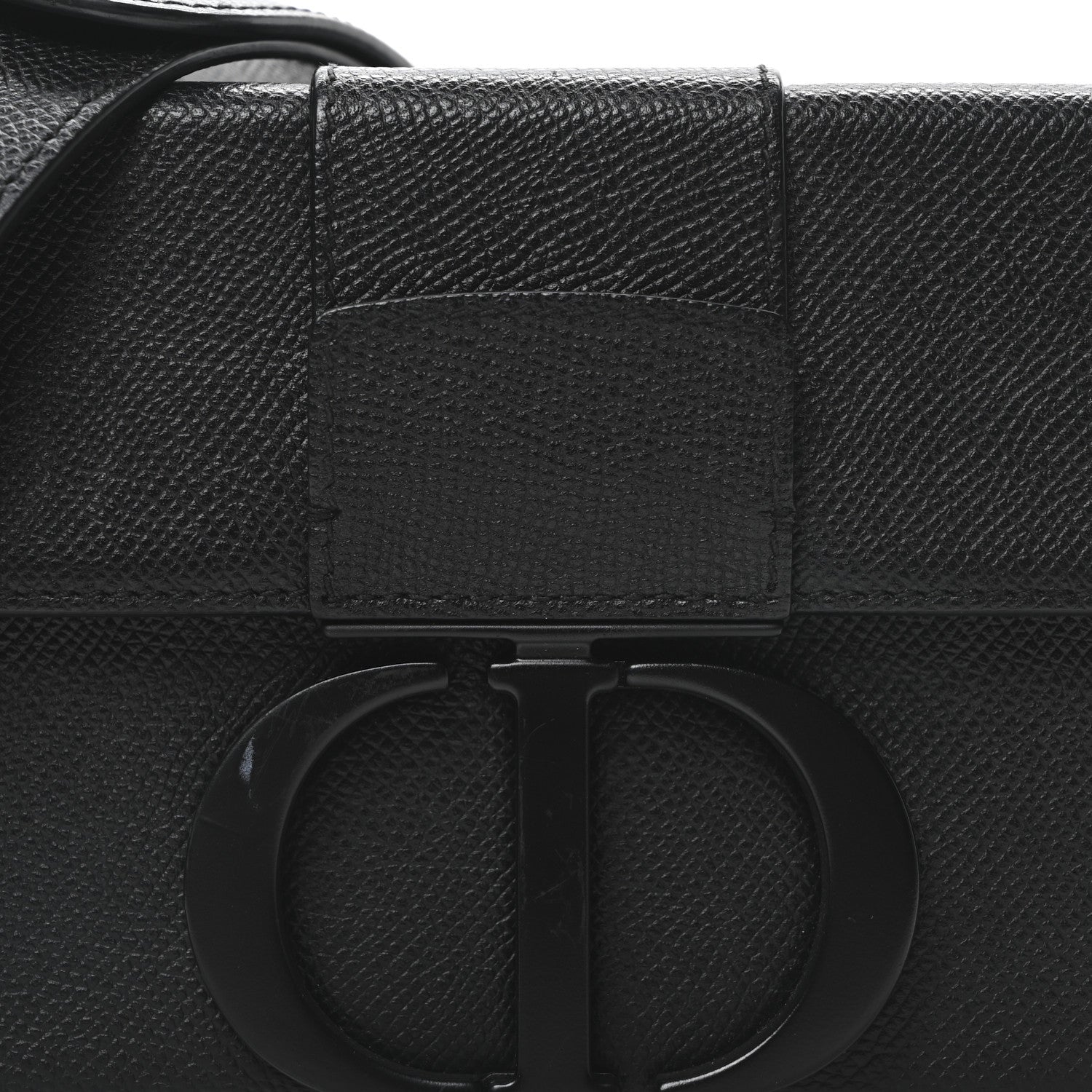 Christian Dior Ultra Matte Grained Calfskin 30 Montaigne Box Bag Black