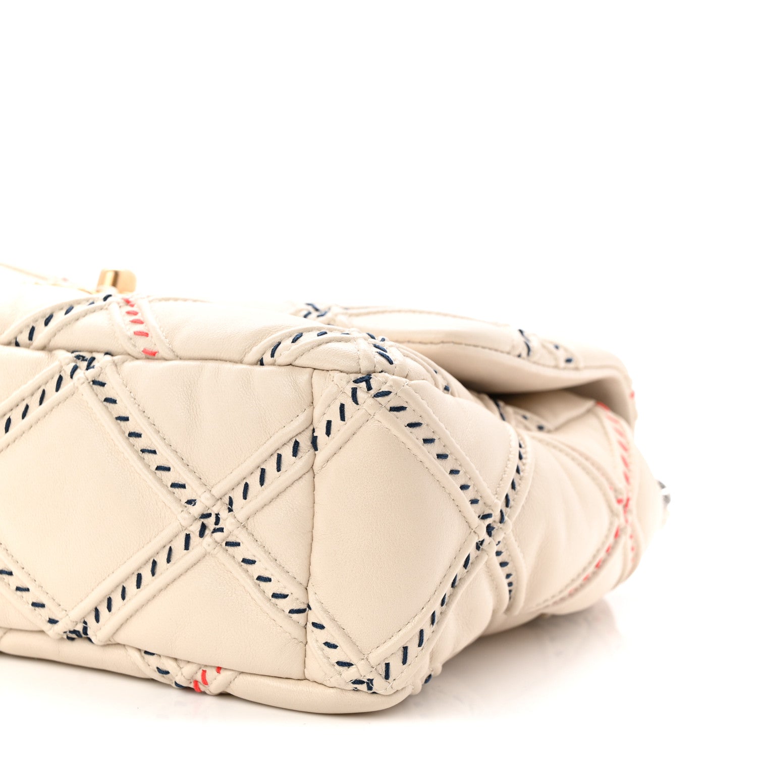 Chanel Lambskin Mixed Fibers Quilted Medium Chanel 19 Flap Beige