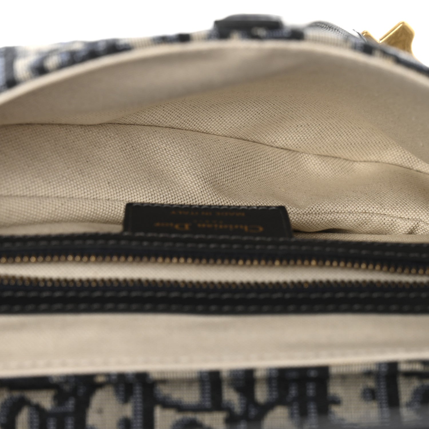 Christian Dior Oblique Saddle Bag Blue