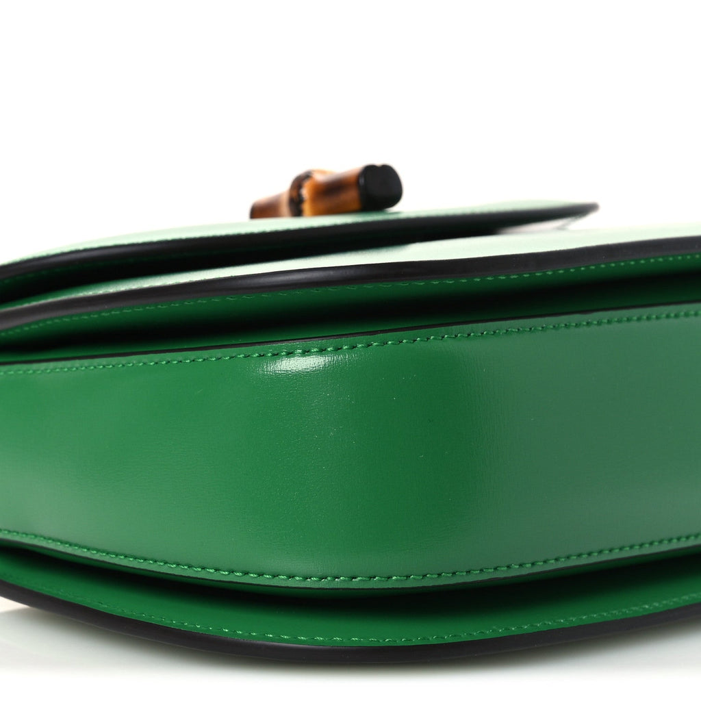 Gucci Boarded Dyana Lux Calfskin Web Small Bamboo 1947 Top Handle Bag Spring Green