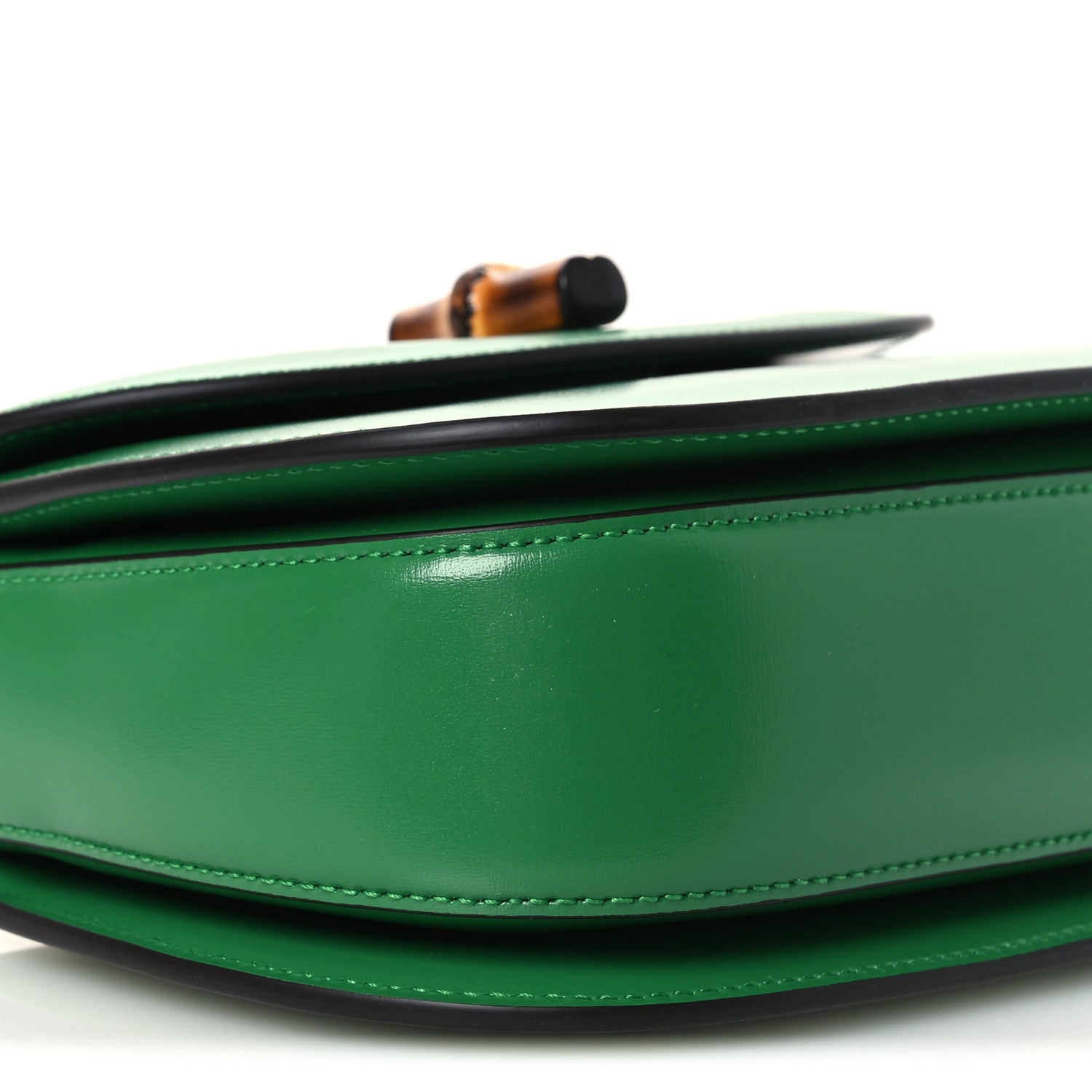 Gucci Boarded Dyana Lux Calfskin Web Small Bamboo 1947 Top Handle Bag Spring Green