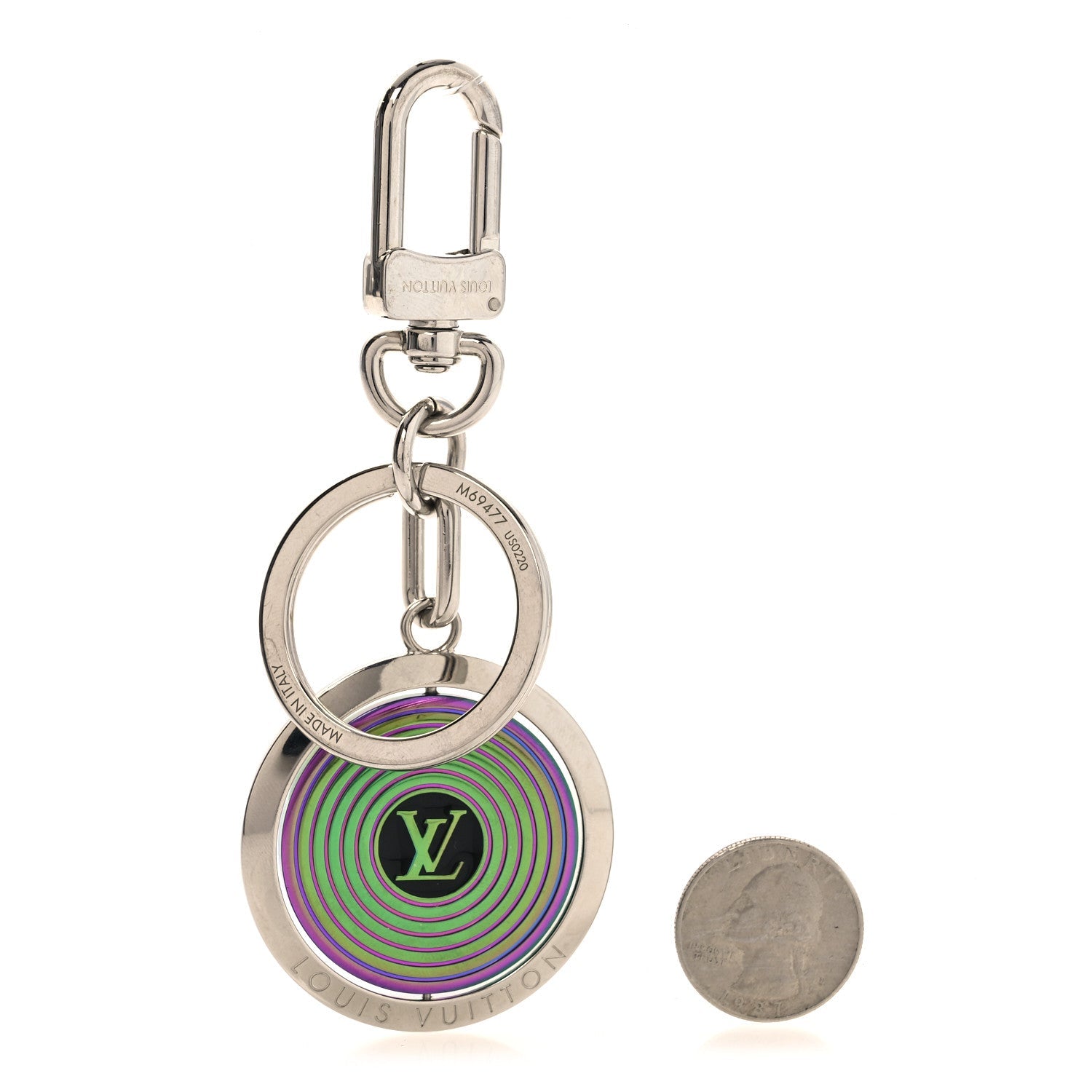 Louis Vuitton LV Sound Key Chain Bag Charm Oily