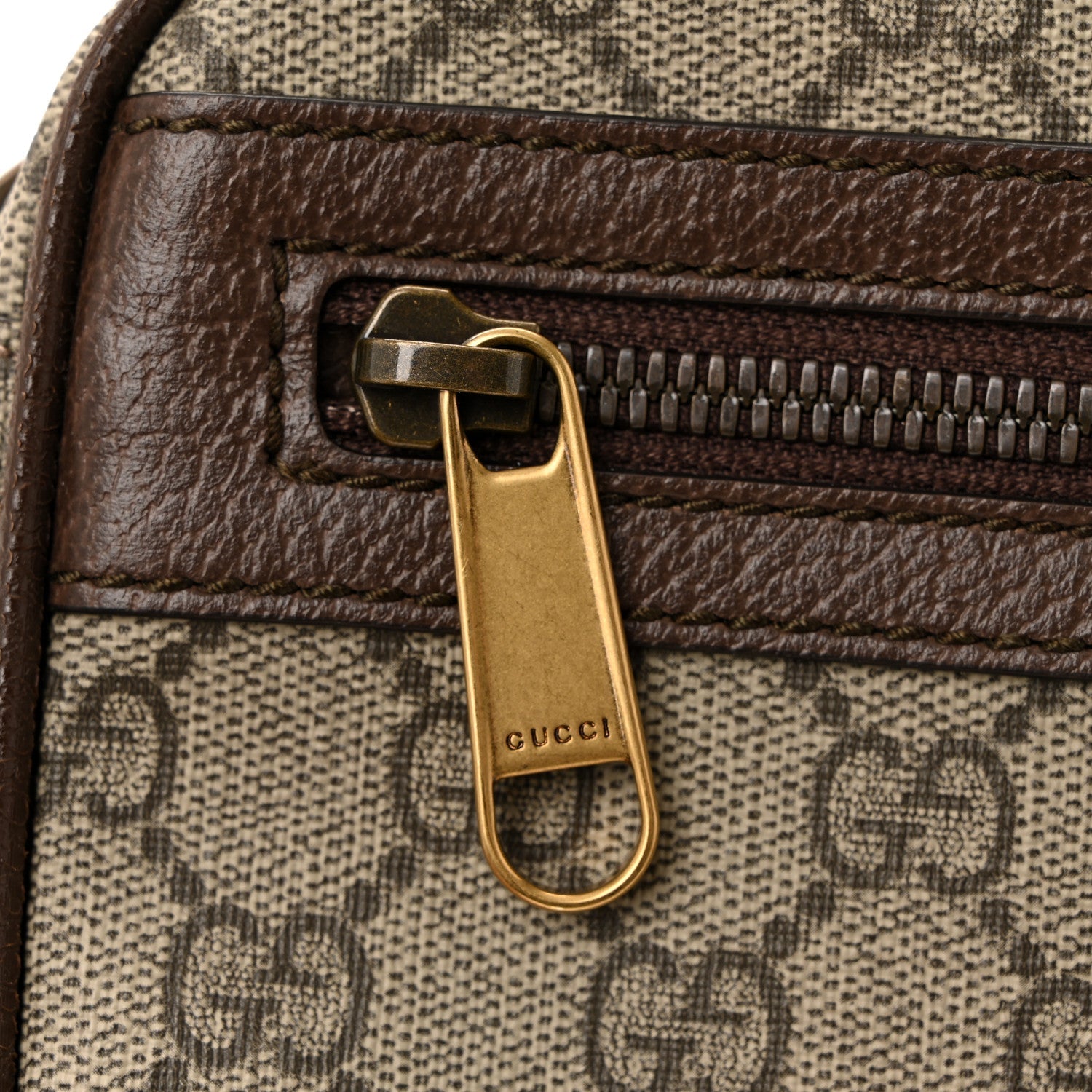 Gucci Soft GG Supreme Monogram Medium Ophidia Belt Bag Dark Brown