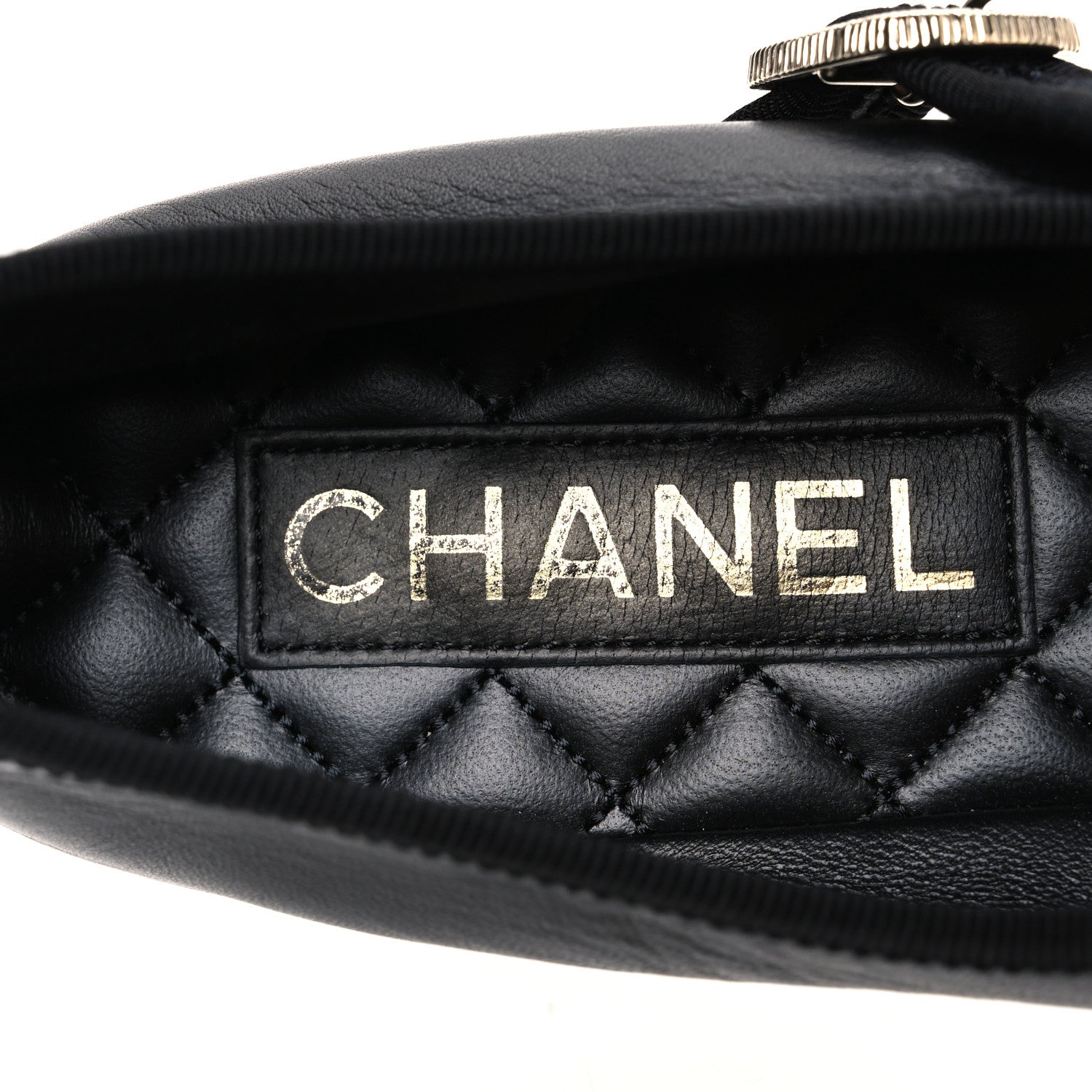 Lambskin Mary Jane Flats 40 Black