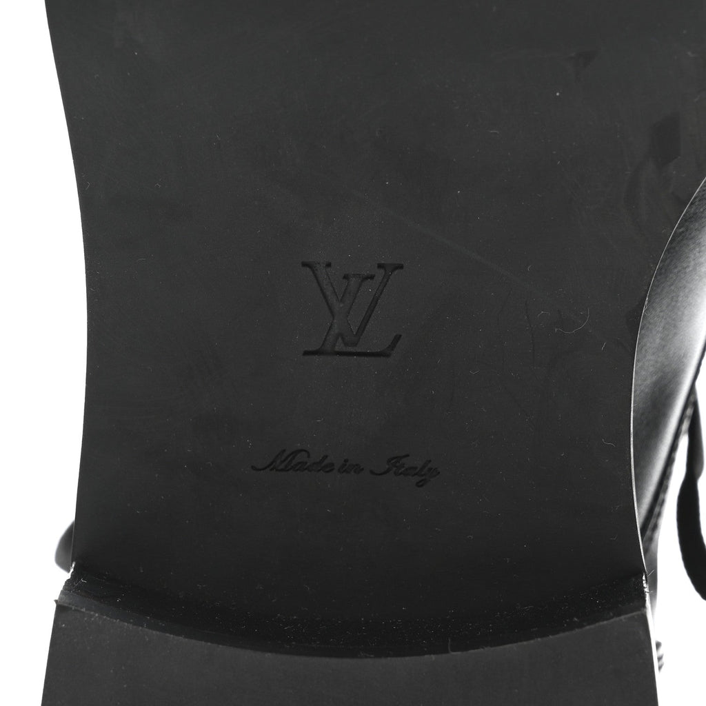 Louis Vuitton Calfskin Wonderland Flat Ranger Boots 37 Black