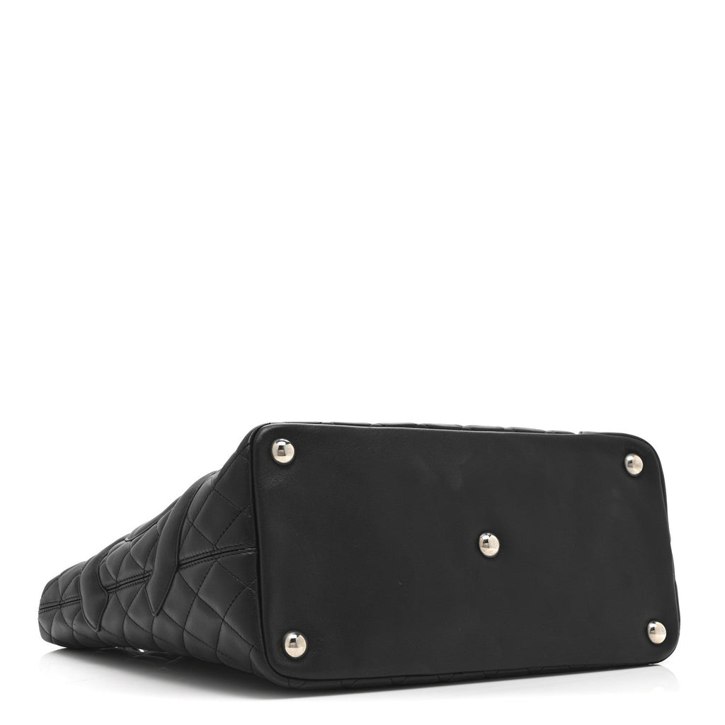 Chanel Calfskin Quilted Large Cambon Tote Black