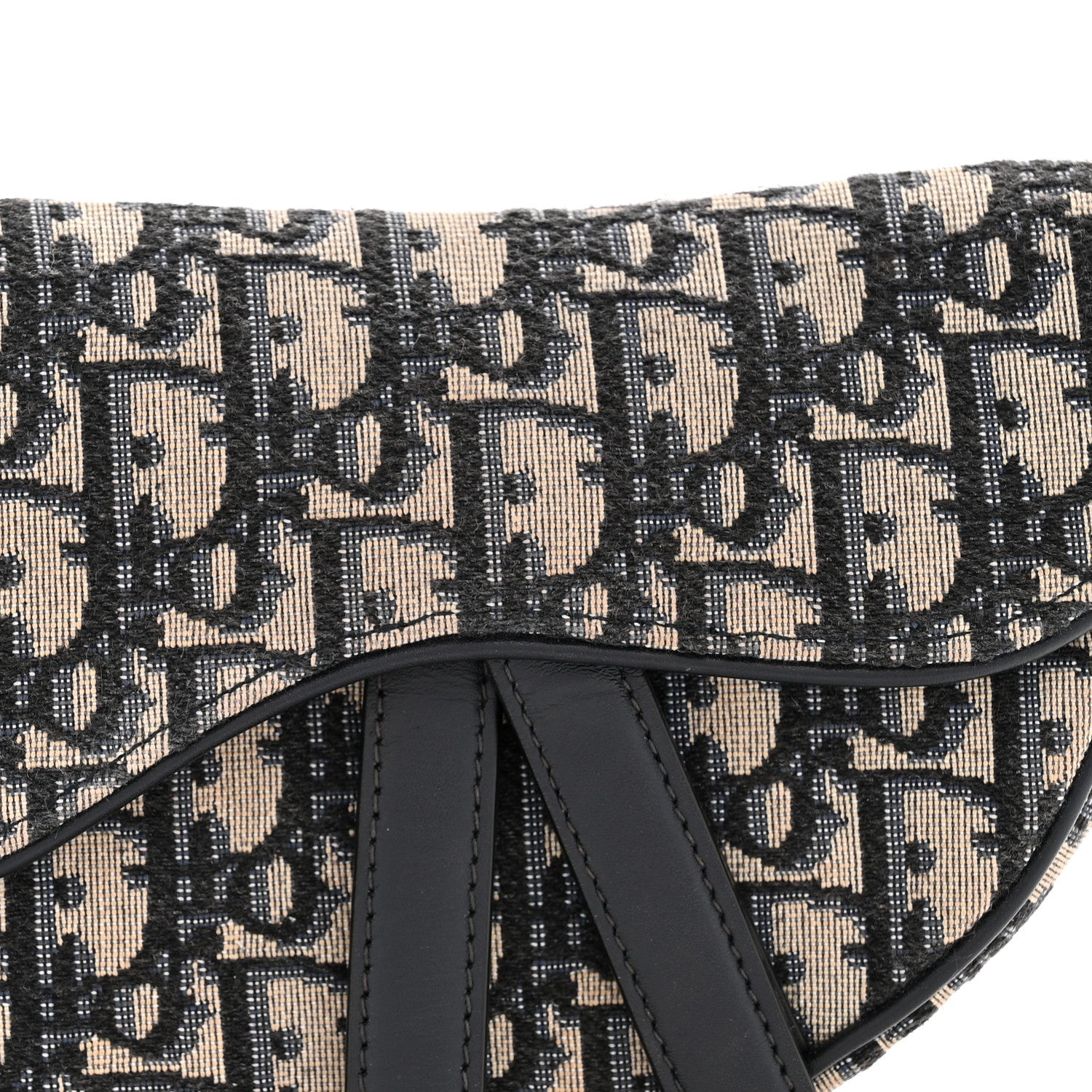 Christian Dior Oblique Mini Saddle Bag Blue