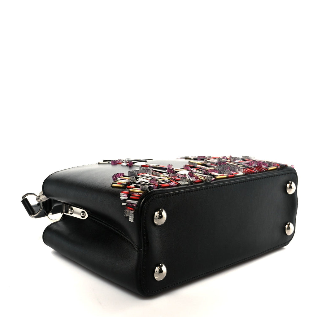 Louis Vuitton Calfskin Karung Beaded Shanghai Skyline Capucines BB Black