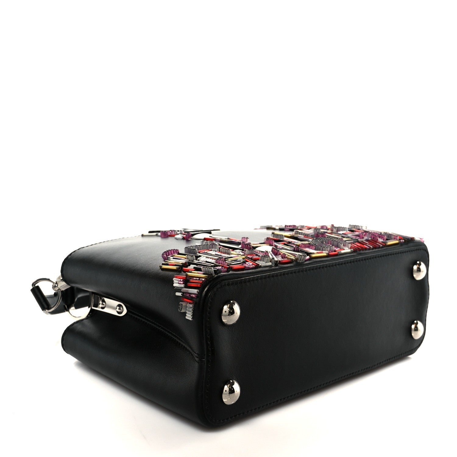 Louis Vuitton Calfskin Karung Beaded Shanghai Skyline Capucines BB Black