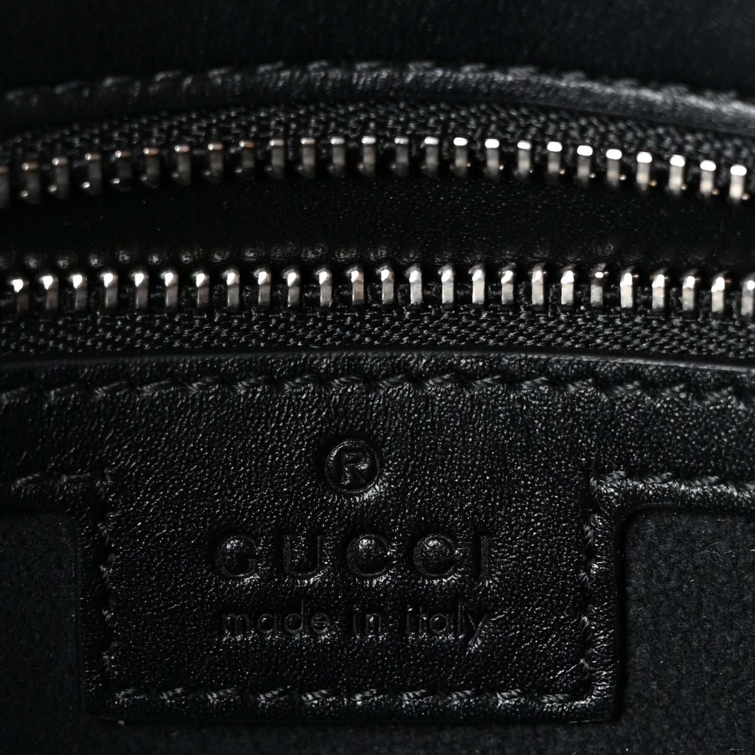 Gucci Senna Calfskin Petite GG Top Handle Shoulder Bag Black