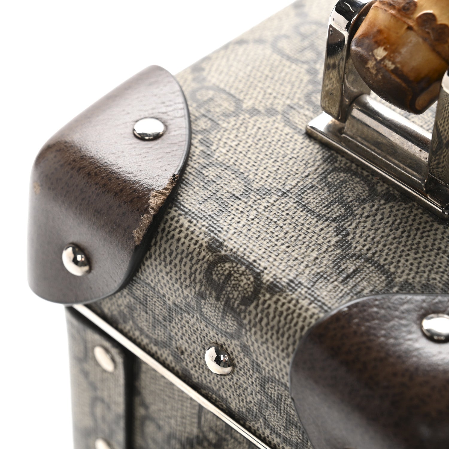 Gucci GG Supreme Monogram Globe-Trotter Beauty Case Brown