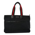 Gucci Monogram Web Large Diaper Tote Black