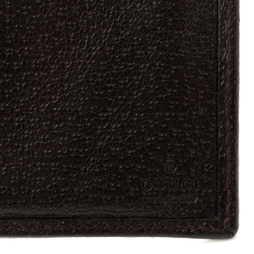 Gucci Monogram Calfskin Ladies Web Continental Wallet Beige Ebony Cocoa
