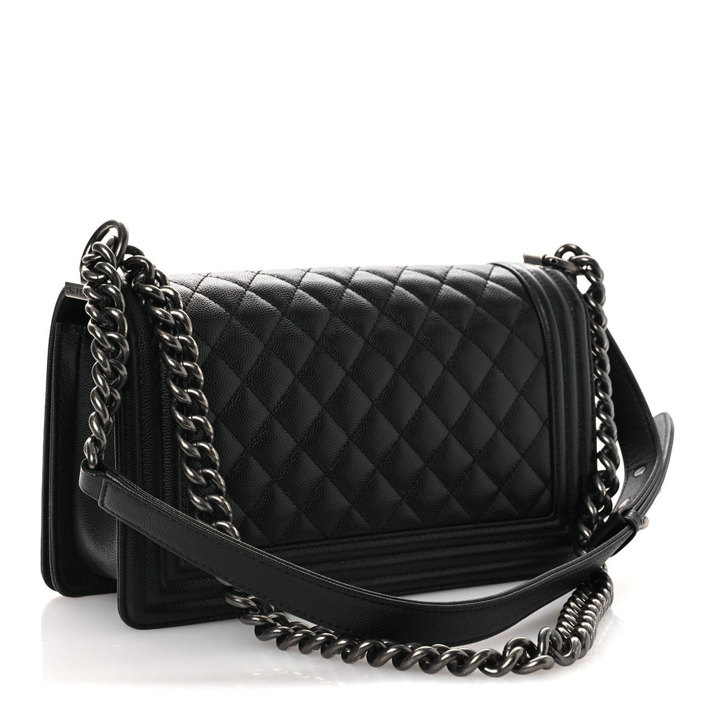 Chanel Caviar Quilted Medium Boy Flap Black