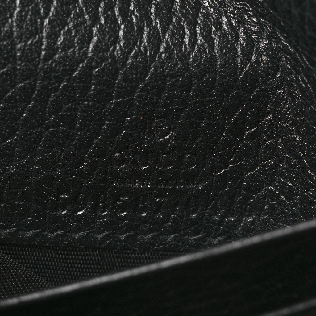 Gucci Dollar Calfskin GG Supreme Monogram Medium GG Marmont Wallet Black Beige Ebony