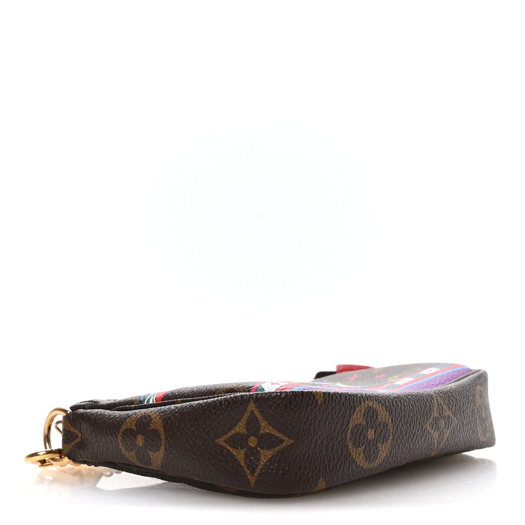 Louis Vuitton Monogram 2020 Christmas Animation Bumper Cars Mini Pochette Accessories Coquelicot