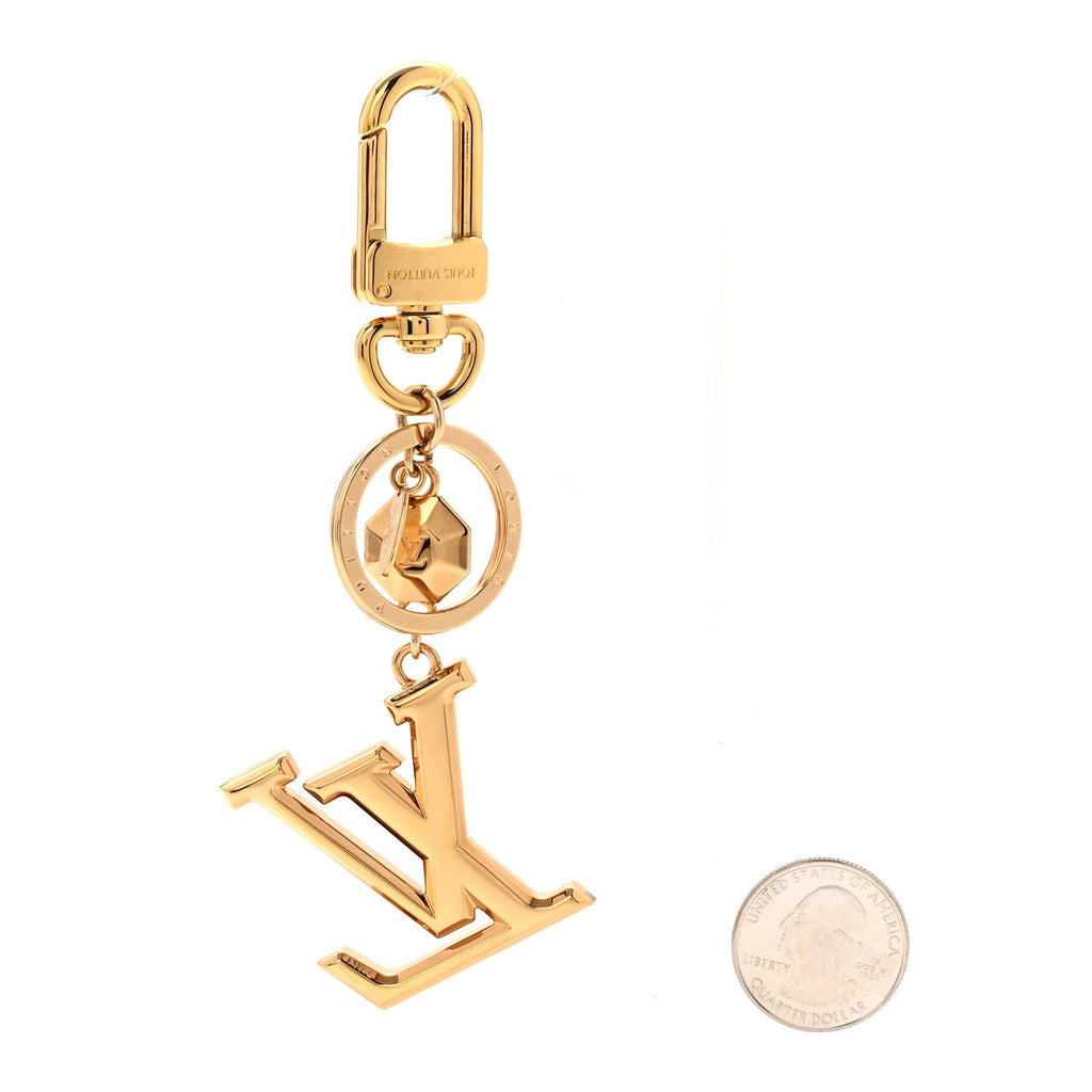 Louis Vuitton LV Facettes Bag Charm Key Holder Gold