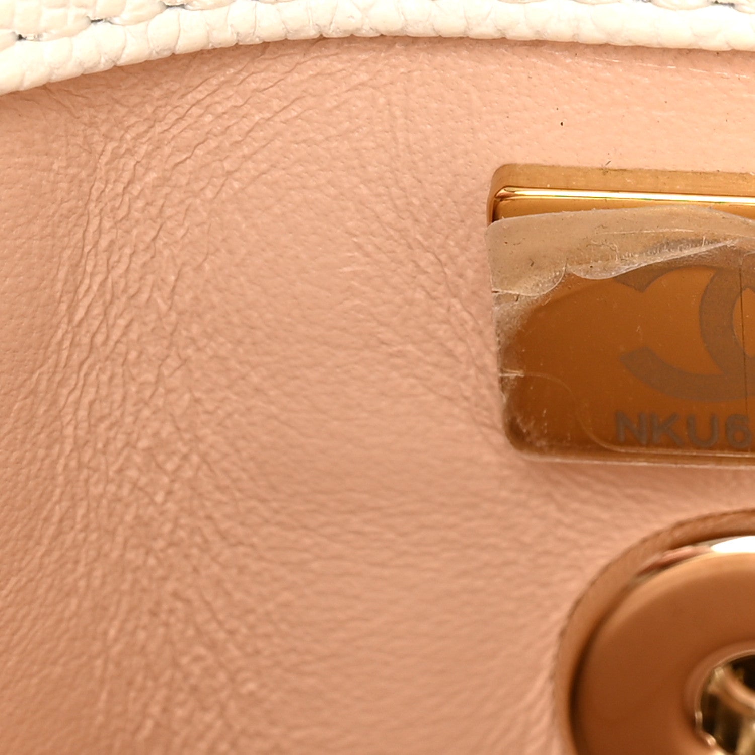 Chanel Caviar Quilted Mini Coco Handle Flap White