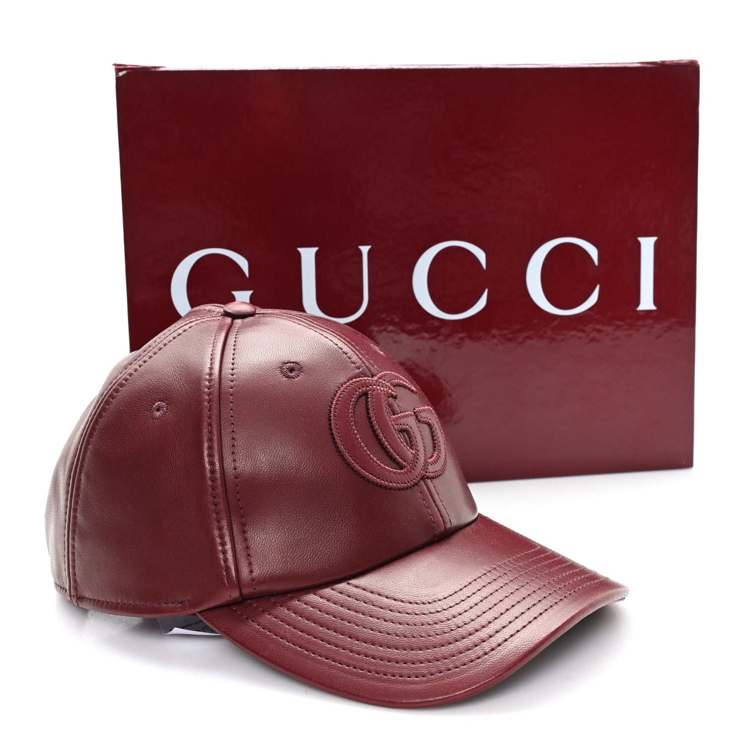 Gucci Nappa GG Baseball Hat M Burgundy
