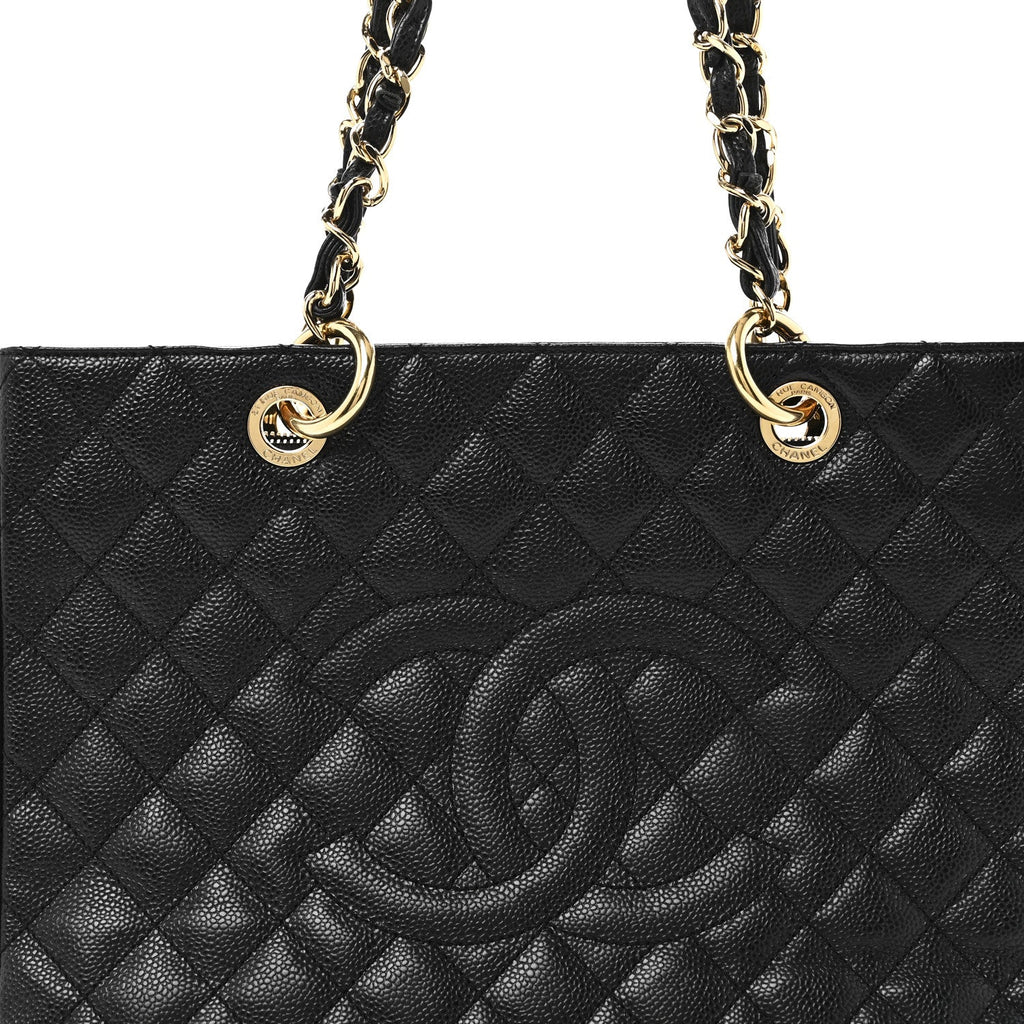 Chanel Caviar Quilted Grand Shopping Tote GST Black