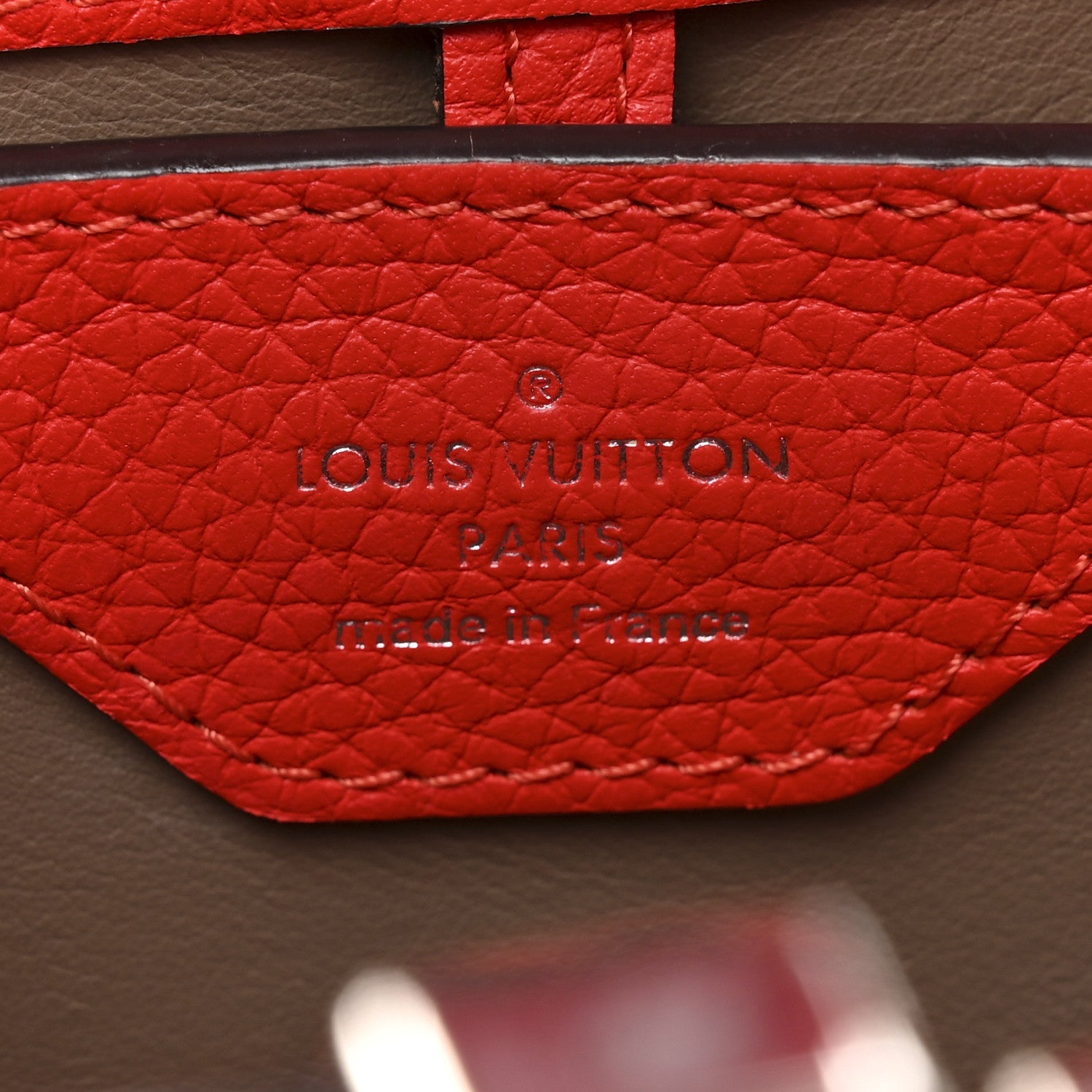 Louis Vuitton Taurillon Capucines BB Coquelicot