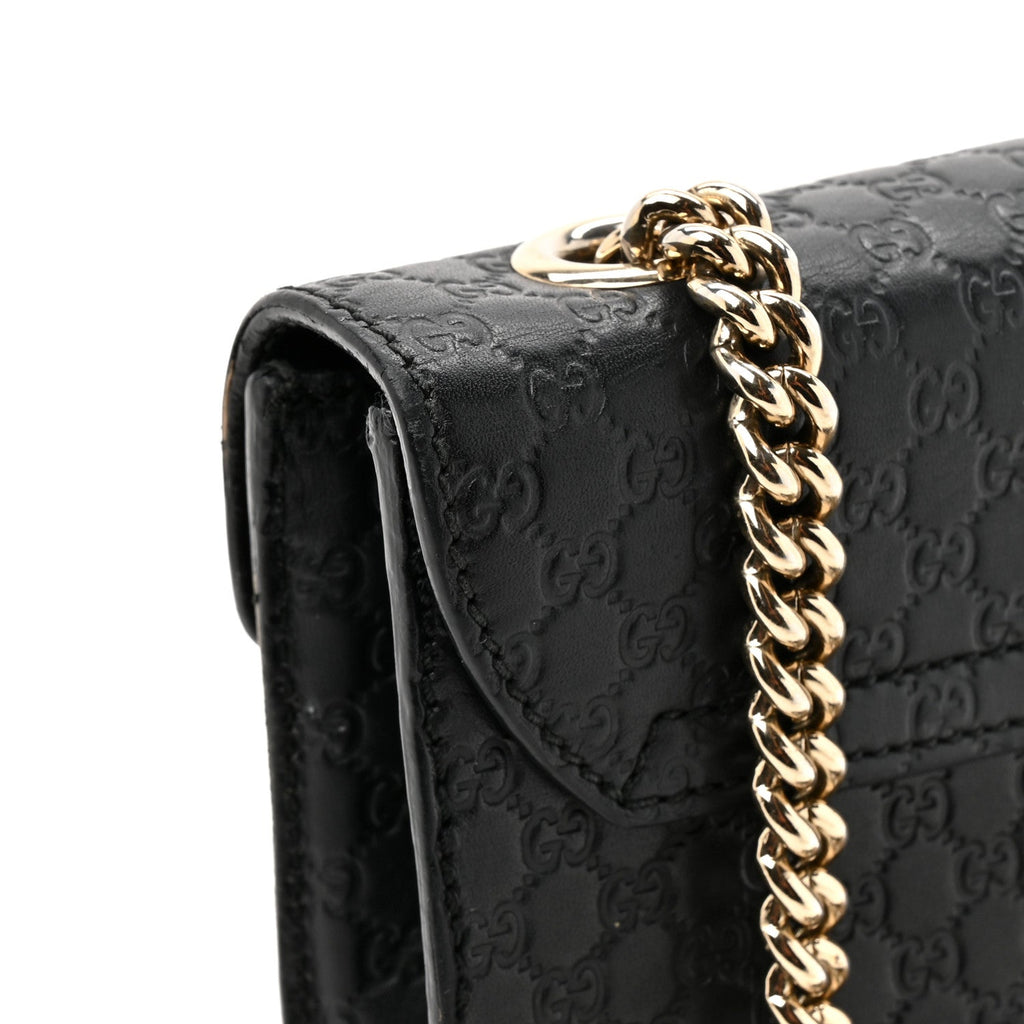 Gucci Microguccissima Mini Emily Chain Shoulder Bag Black