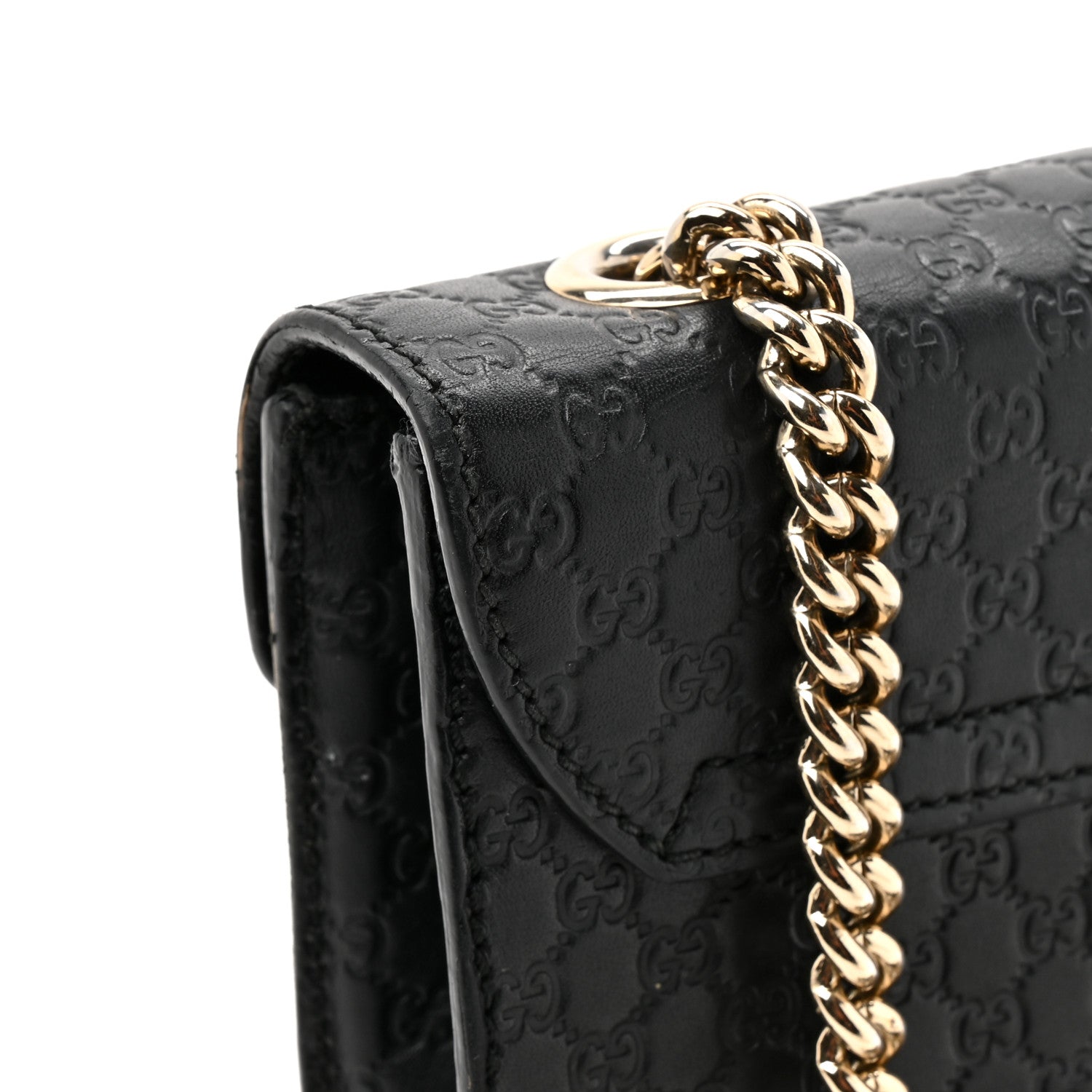 Gucci Microguccissima Mini Emily Chain Shoulder Bag Black
