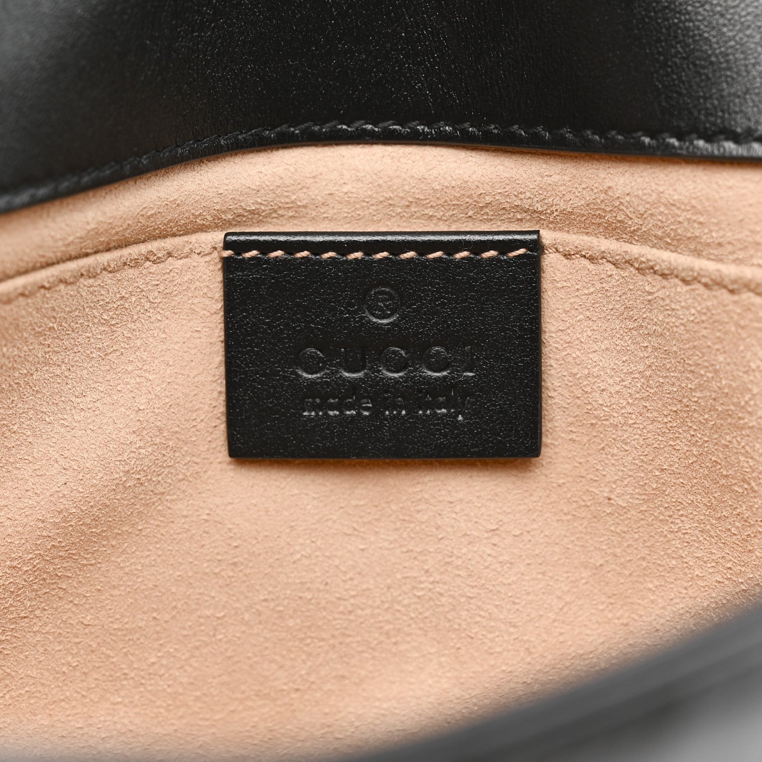 Gucci Calfskin Matelasse Mini GG Marmont Shoulder Bag Black