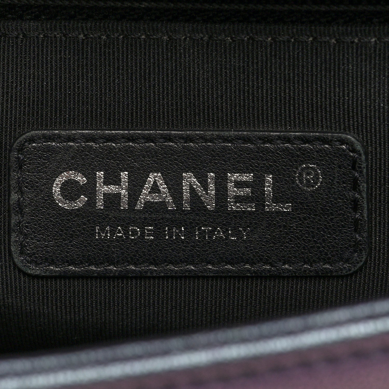 Chanel Iridescent Goatskin Quilted New Medium Boy Flap Purple