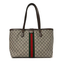 Gucci GG Supreme Monogram Medium Ophidia Shopping Tote Brown