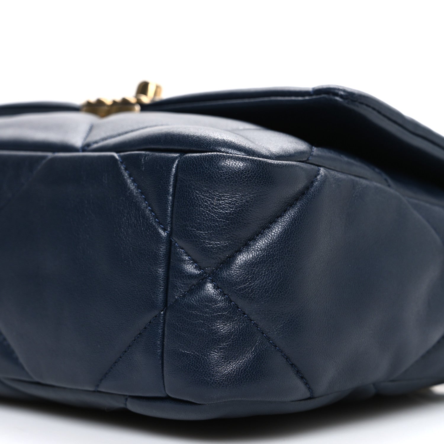 Chanel Lambskin Quilted Medium Chanel 19 Flap Navy Blue