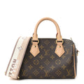 Louis Vuitton Monogram Speedy Bandouliere 20 Beige