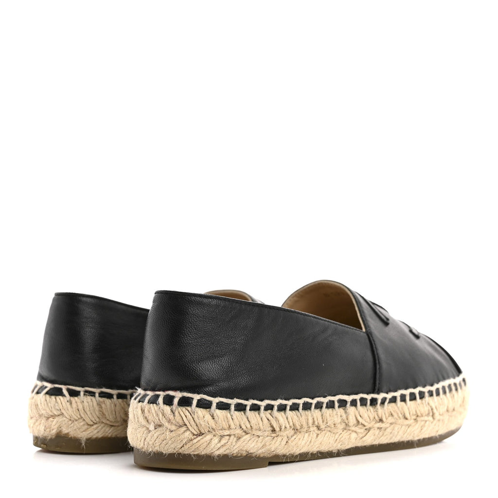 Lambskin CC Espadrilles 36 Black