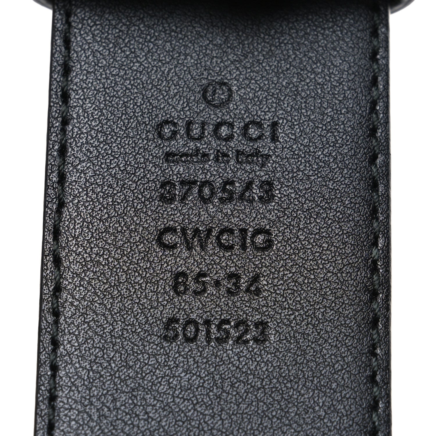 Gucci Calfskin Interlocking G 37mm Belt 85 34 Black