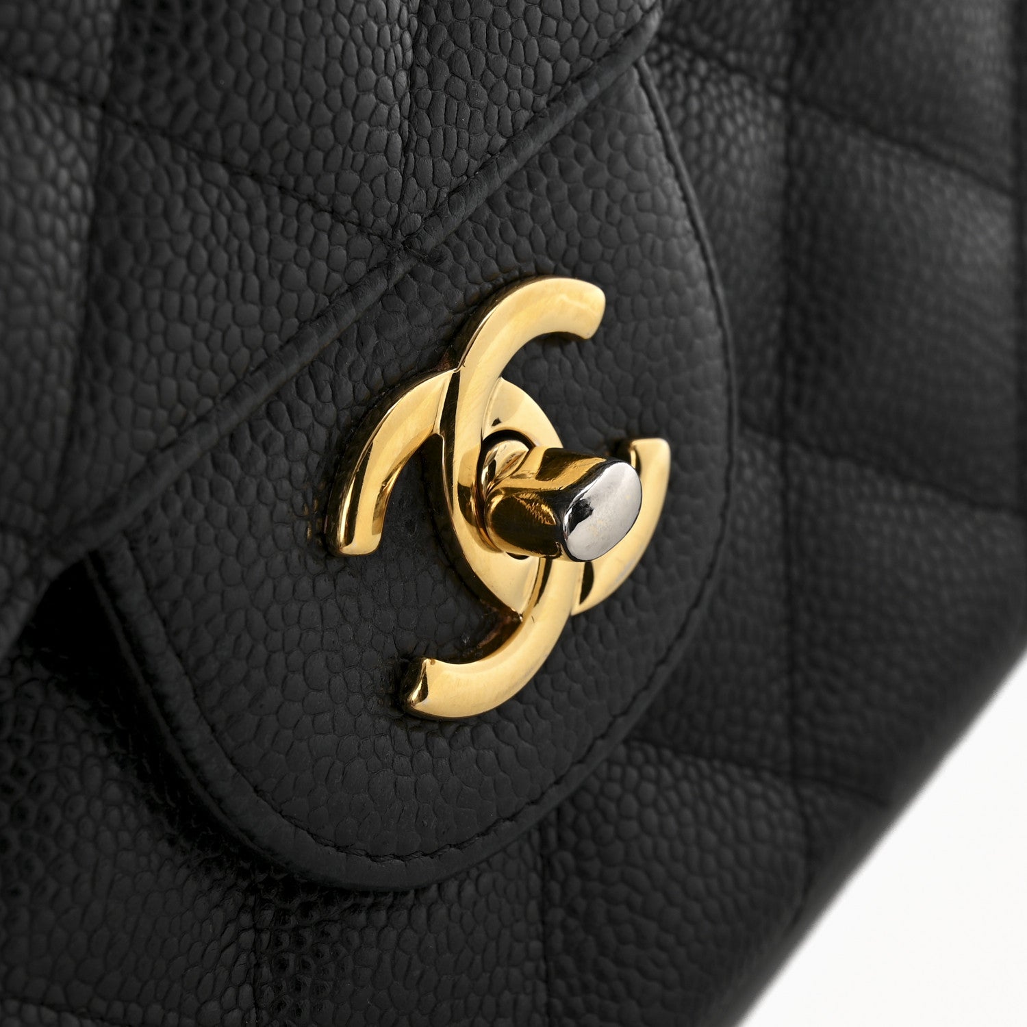 Chanel Caviar Quilted Jumbo Double Flap Black