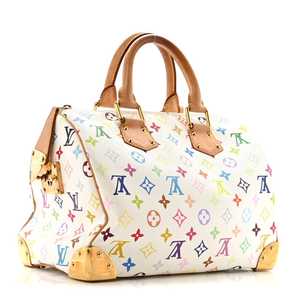 Louis Vuitton Monogram Multicolor Speedy 30 White