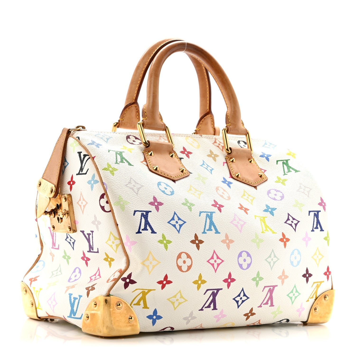 Louis Vuitton Monogram Multicolor Speedy 30 White