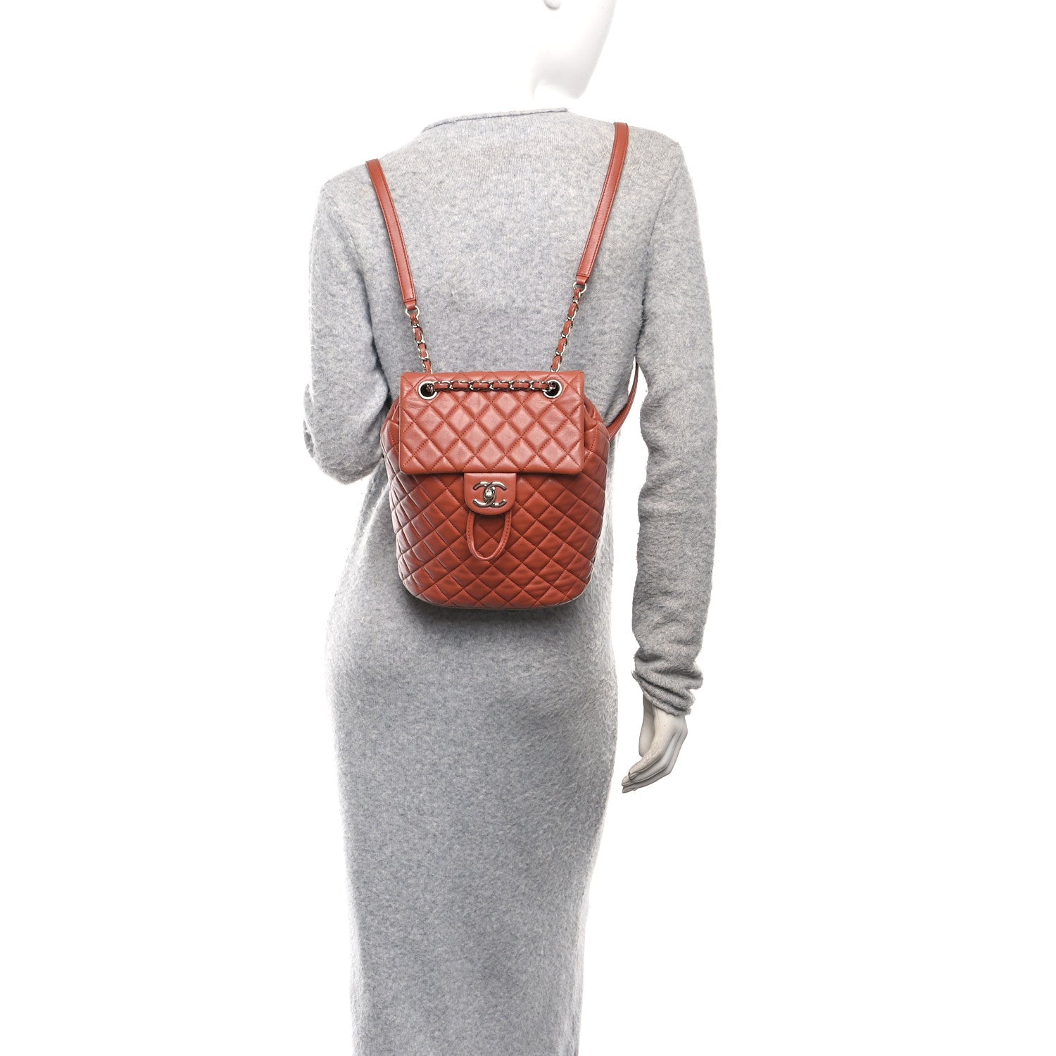 Chanel Lambskin Quilted Small Urban Spirit Backpack Brown