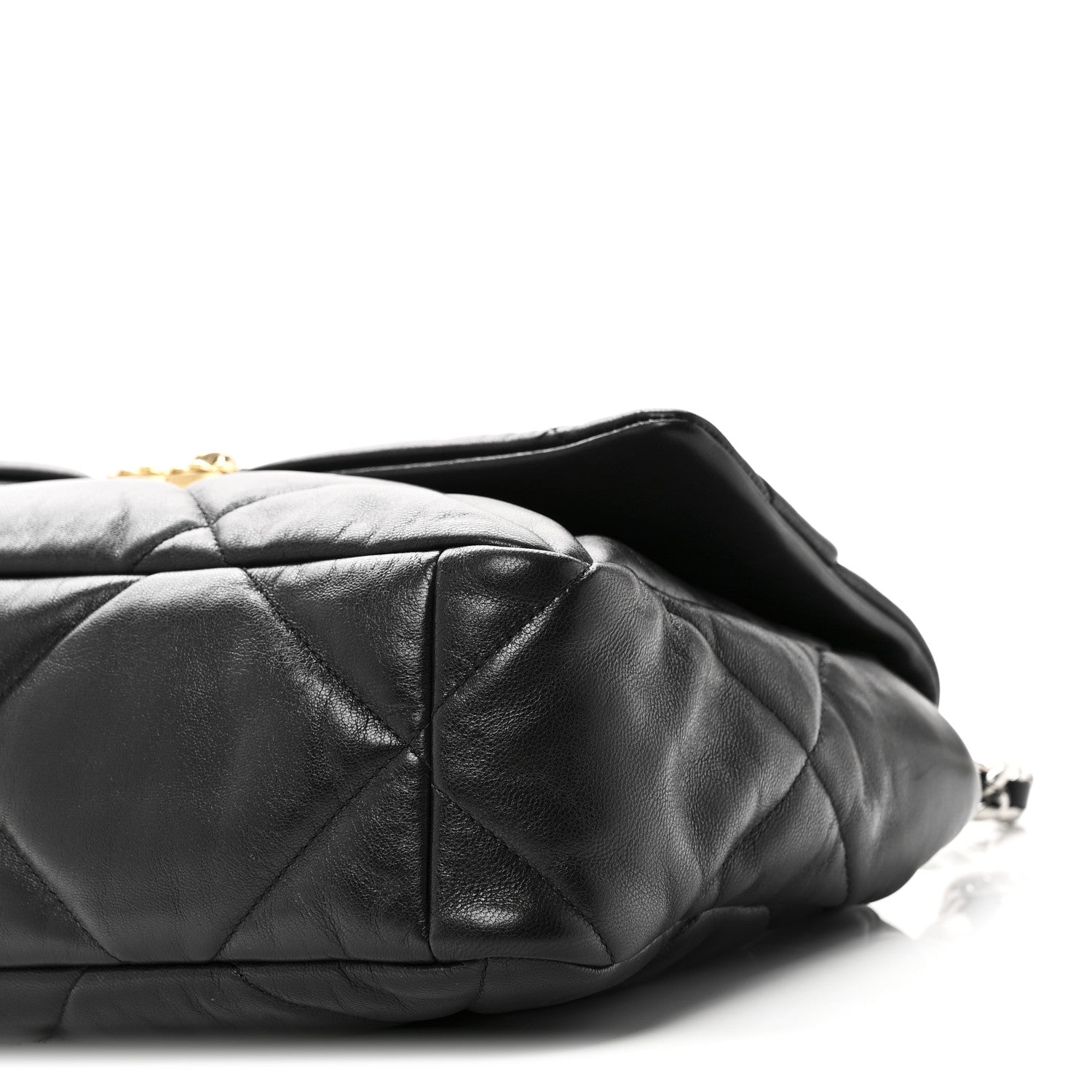 Chanel Goatskin Quilted Large Chanel 19 Flap Black