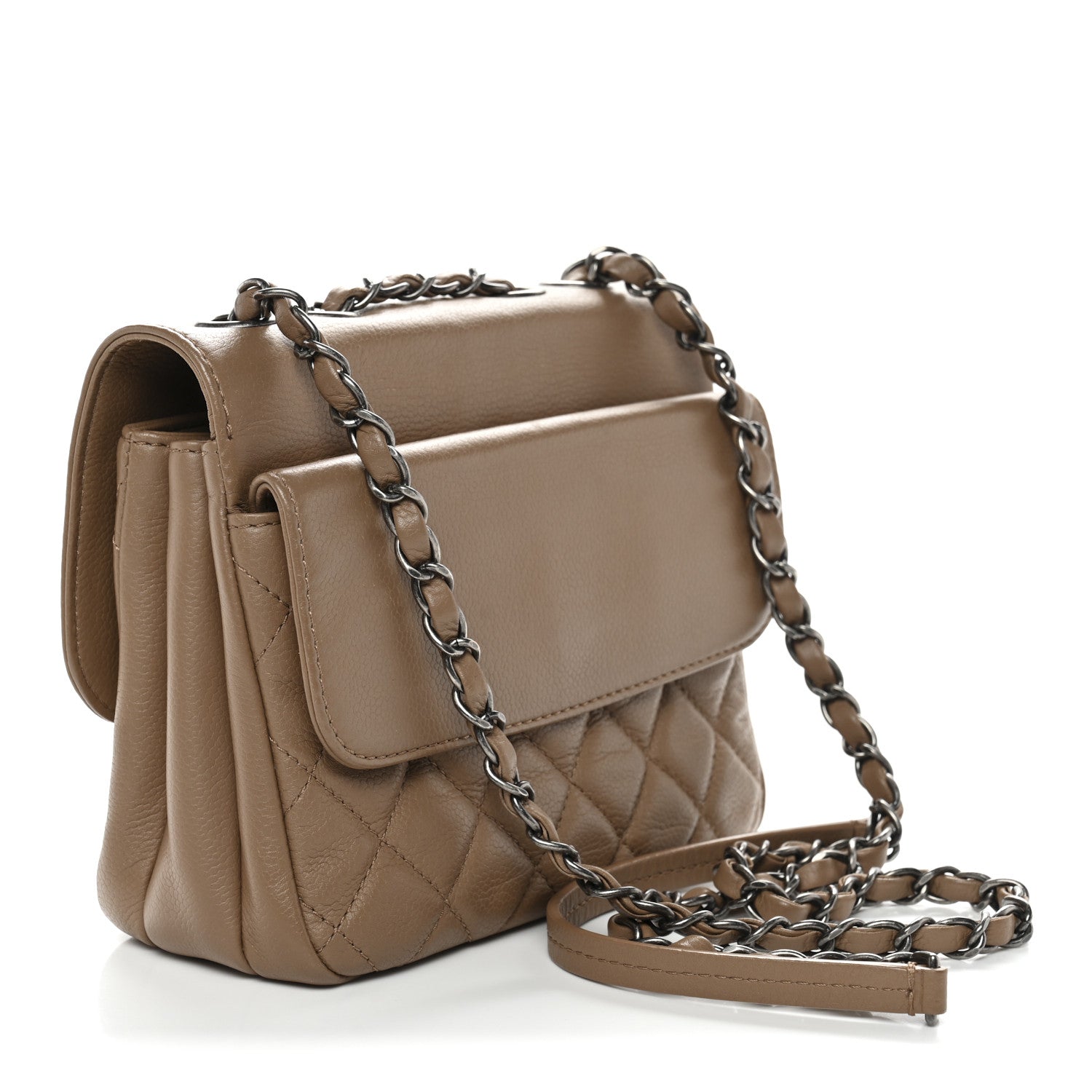 Chanel Caviar Quilted Mini All About Flap Bag Brown